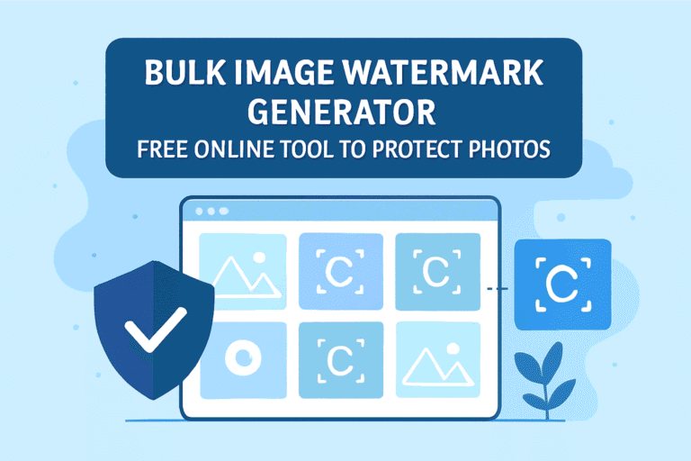 Bulk Image Watermark Generator for Creators, Photographers & Sellers