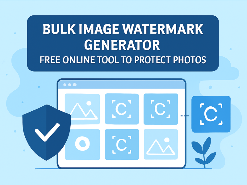 Bulk Image Watermark Generator – Free Online Tool to Protect Photos