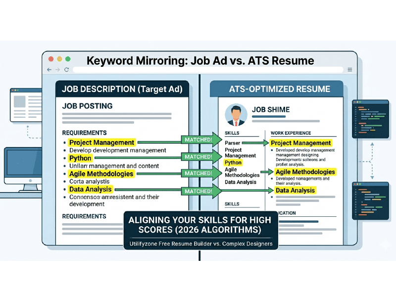 Comparison-visual-showing-how-to-use-keyword-mirroring-to-match-a-job-description.