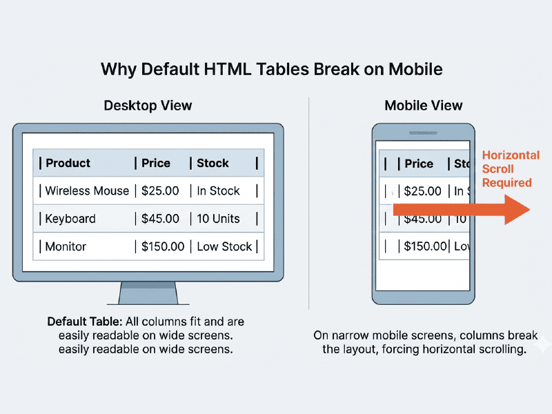 How to Build a Responsive HTML Table Using CSS (Step-by-Step Guide)