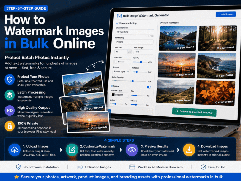 How to Watermark Images in Bulk Online (Protect Batch Photos Instantly)